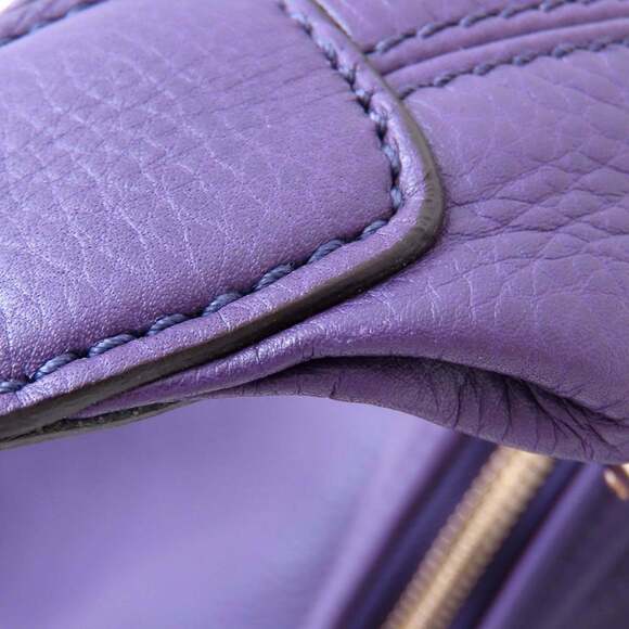 GUCCI Authentic Purple Leather Shoulder Bag - Picture 4 of 10